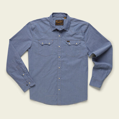 Howler Brothers Men's Crosscut Snapshirt Classic Blue Chambray