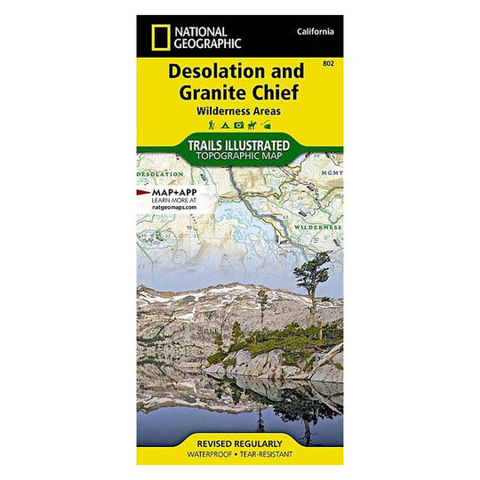 Desolation anf Granite Chief Wilderness Areas Map