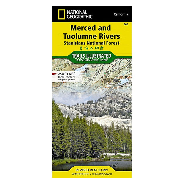 National Geographic Maps Merced and Tuolumne Rivers Map