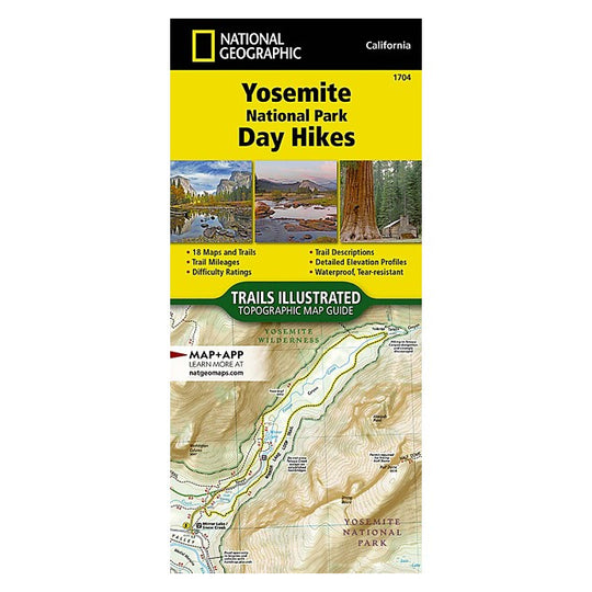 Yosemite National Park Day Hikes Map