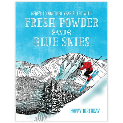 Waterknot Fresh Powder Birthday Card
