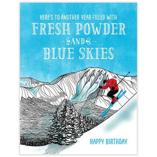 Fresh Powder Birthday Card