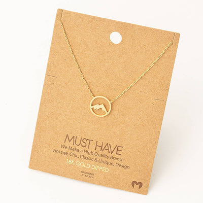 Fame Accessories Mountain Range Pendant Necklace: S